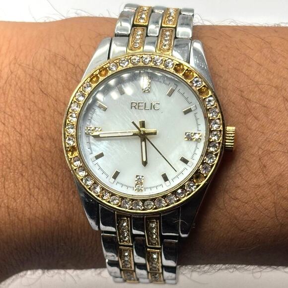 Vintage Gold & Silver Relic Men's Watch - Picture 1 of 3